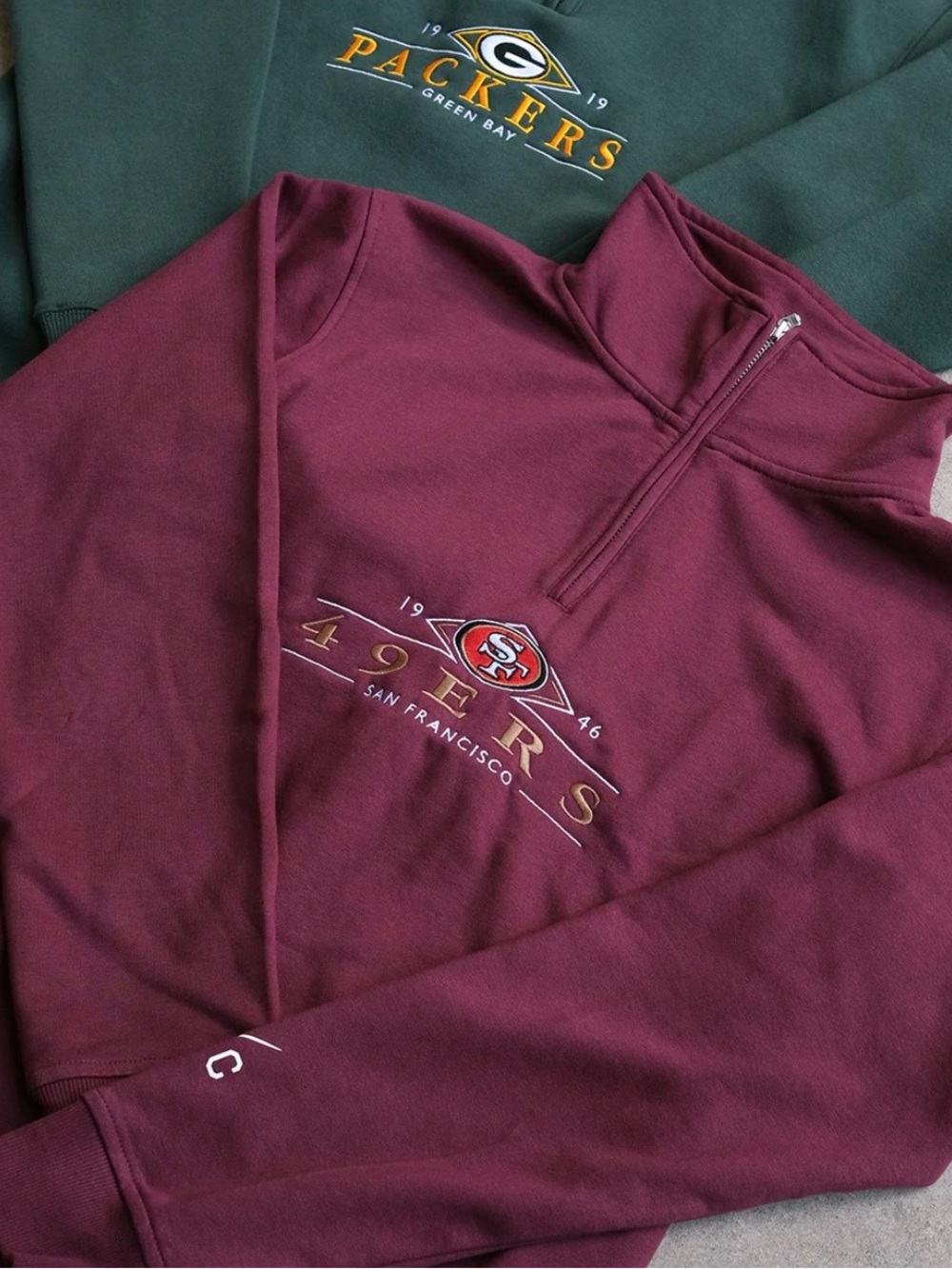 P/C San Francisco 49ers Quarter-Zip Maroon - Picture 2 of 8